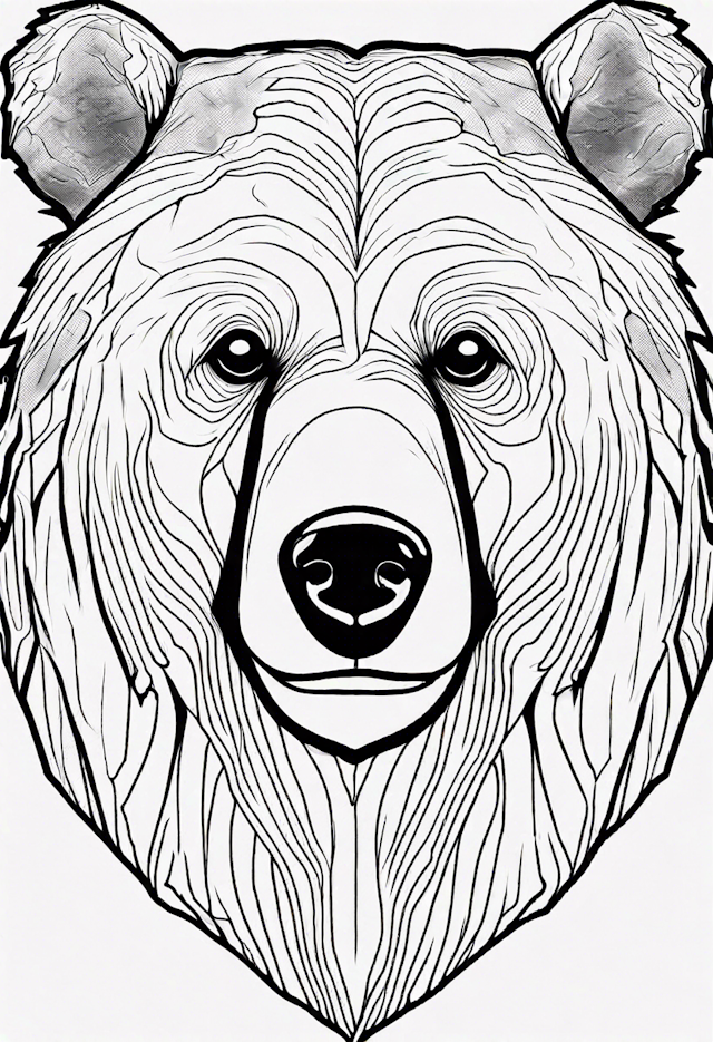 Bear Portrait Coloring Page