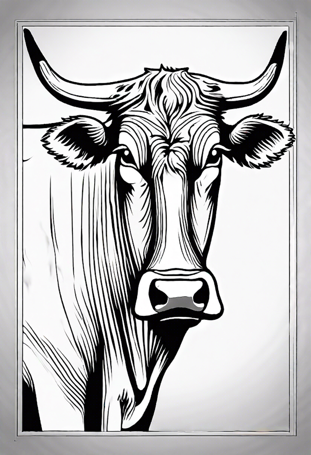 Majestic Bull Coloring Page