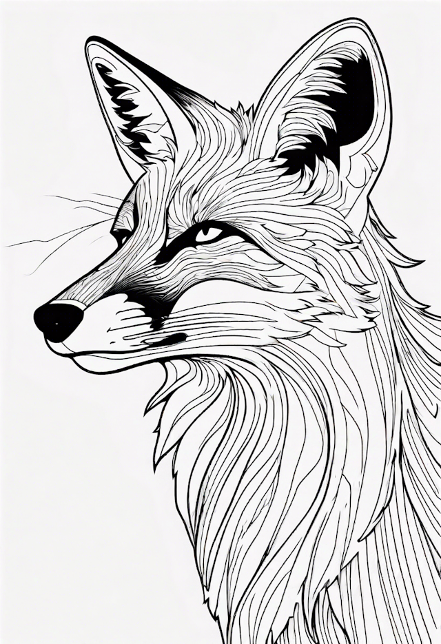 Majestic Fox Coloring Page