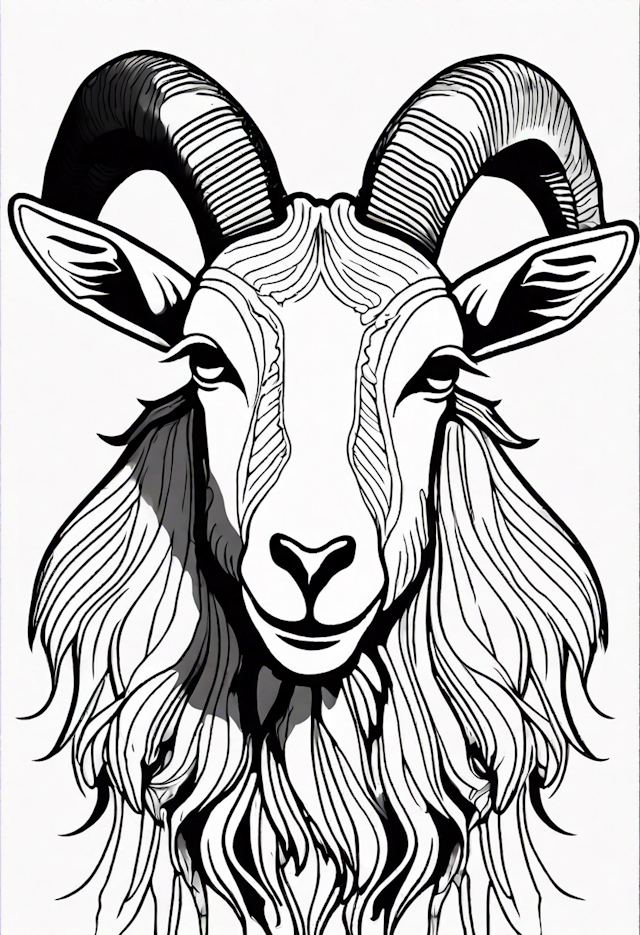 Majestic Ram Coloring Page