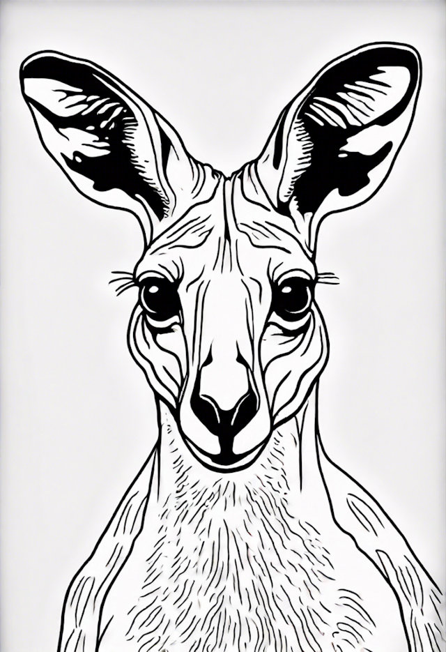 A coloring page of Kangaroo’s Day Out Coloring Page