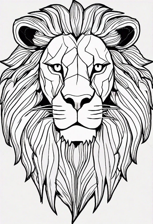 Majestic Lion Coloring Page