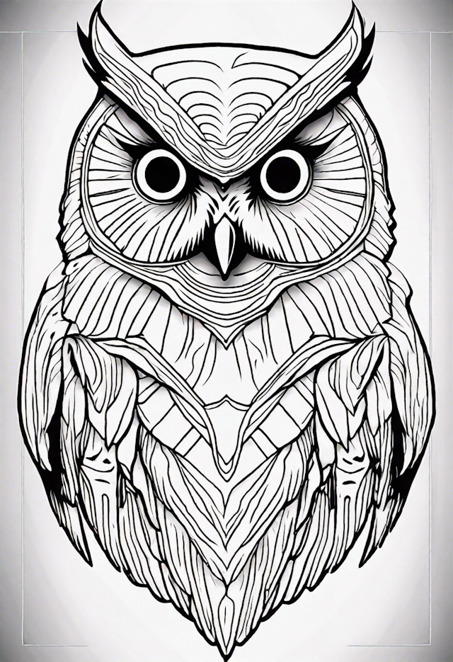 Majestic Owl Coloring Page