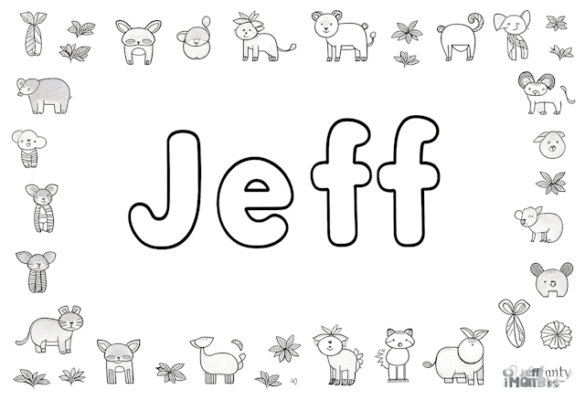 Coloring Fun with Jeff and Forest Friends