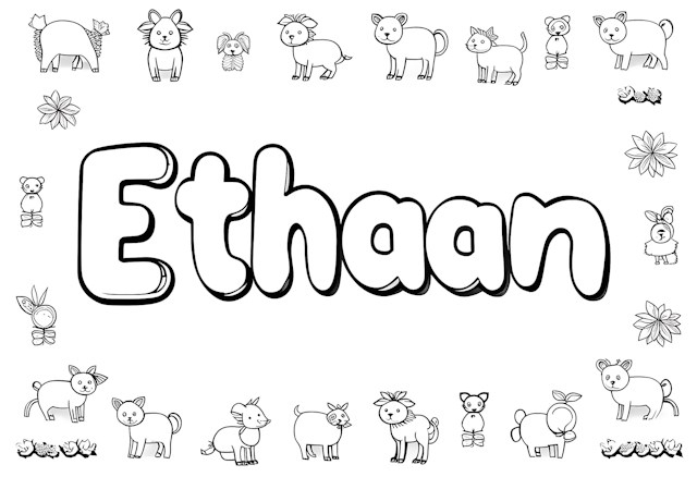 Ethan’s Animal Kingdom Coloring Page