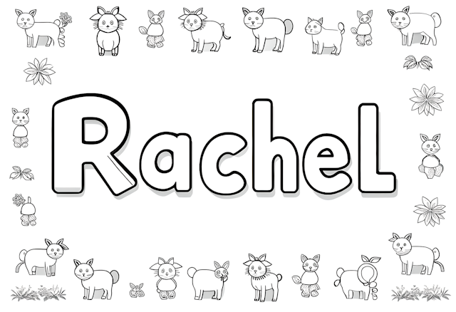 Rachel’s Animal Friends Coloring Page