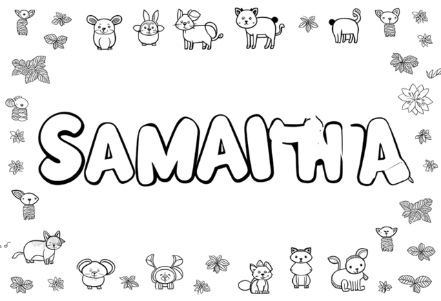 Samantha's Animal Friends Coloring Fun Coloring Page | ColorBliss