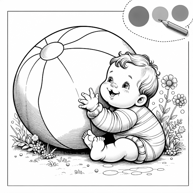 Baby Playing with a Beach Ball