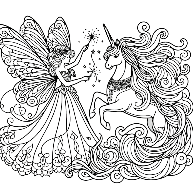 Fairy and Unicorn’s Magical Encounter
