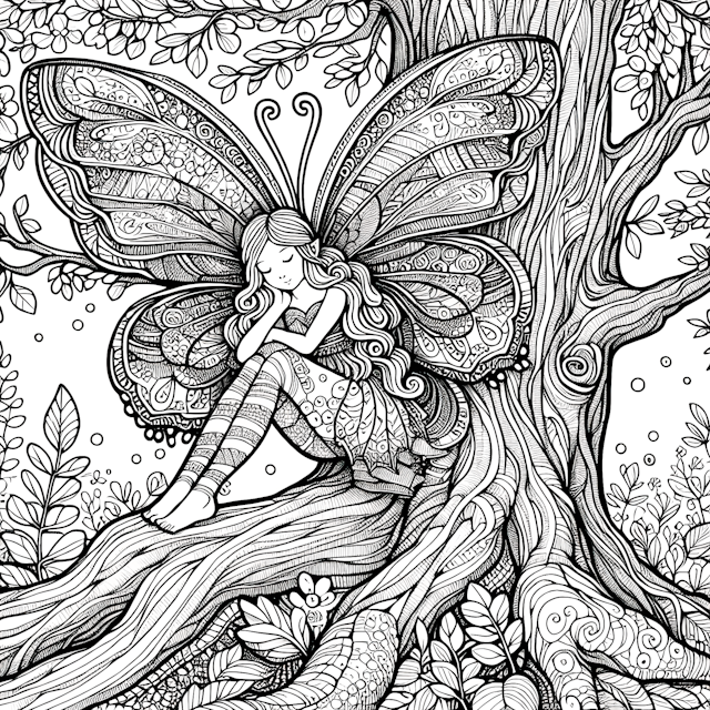 Fairy Dreaming Under the Enchanted Tree