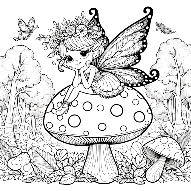 Fairy Ella on a Mushroom Adventure