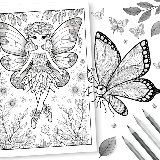 Fairy Flora’s Enchanted Garden Coloring Page