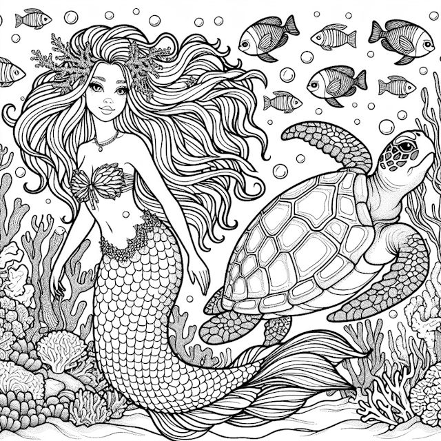 Mermaid and Sea Turtle Adventure