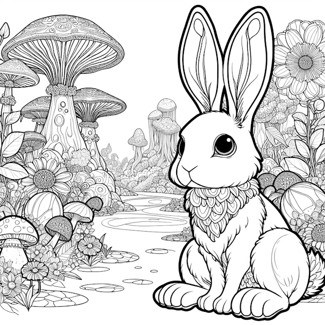 Mushroom Wonderland with Whiskers the Rabbit