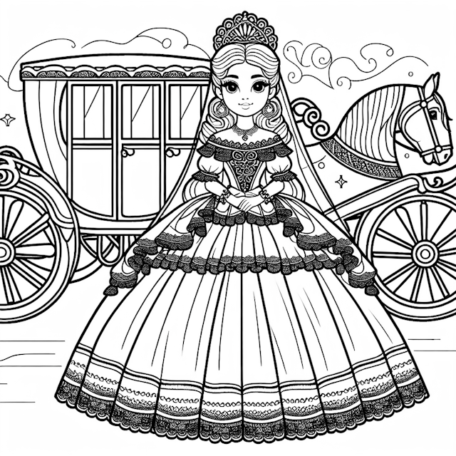 Princess in Front of Her Carriage