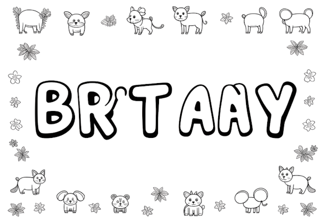 A coloring page of Br’taay and Friends Coloring Fun