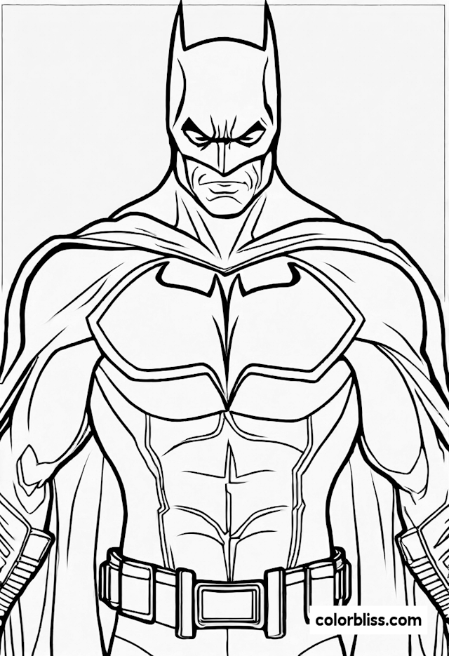 Batman in Action: Coloring Page