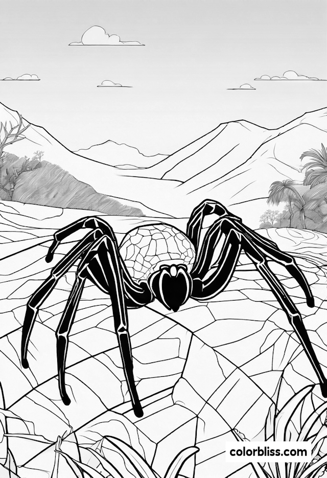 “Mountain Landscape with Spider”