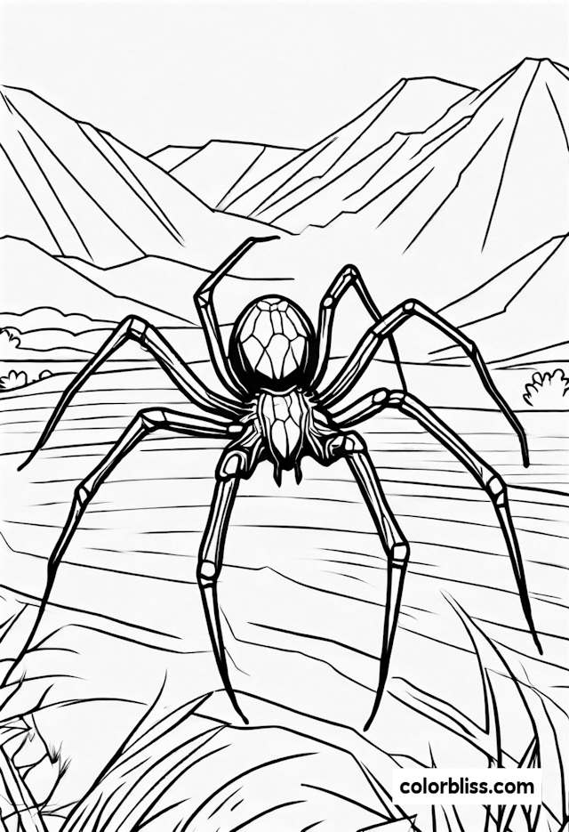 Spider in the Mountain Valley