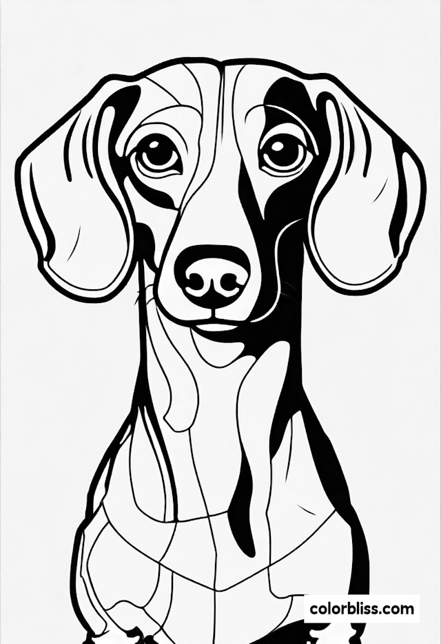 Dachshund Delight Coloring Page