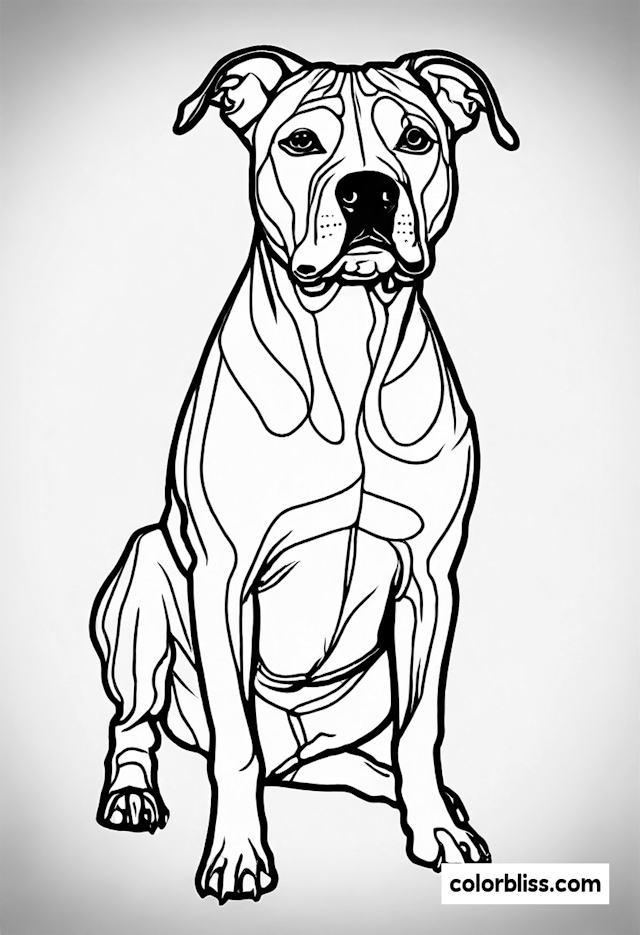 Loyal Canine Companion Coloring Page