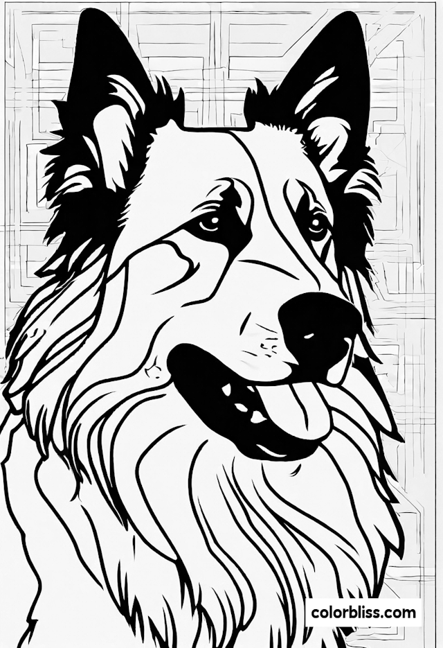 Heroic German Shepherd Coloring Page