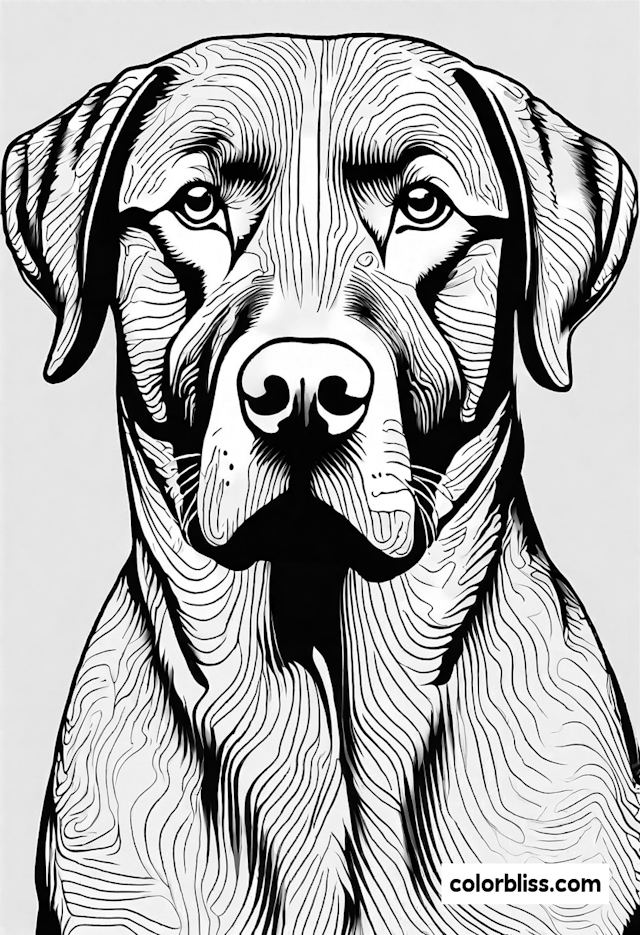 Loyal Labrador Coloring Page