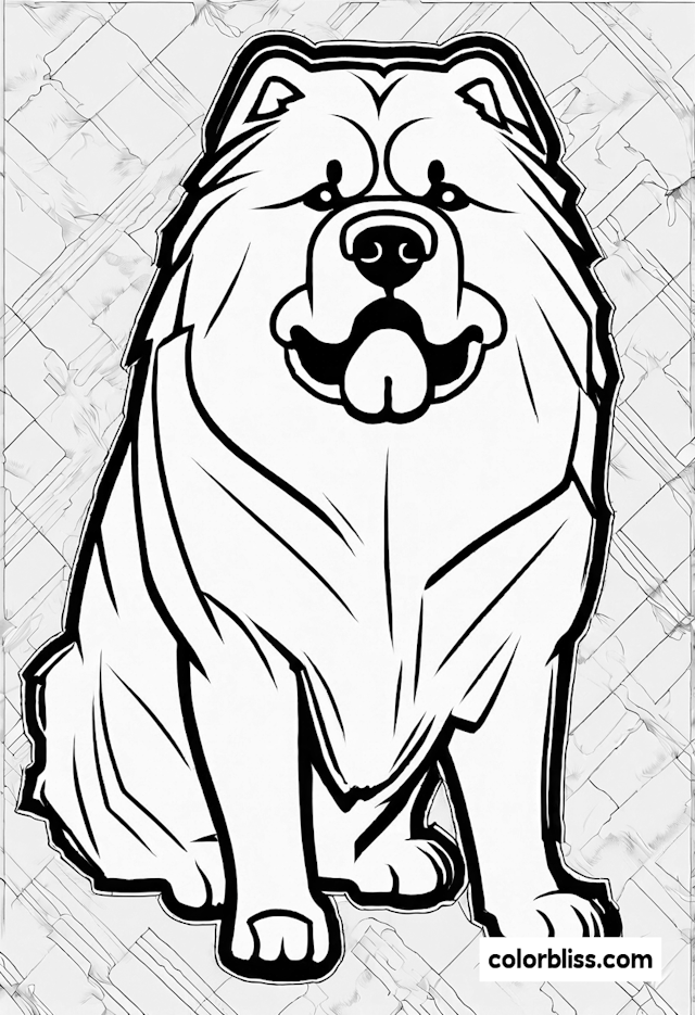 Charming Chow Chow Coloring Fun