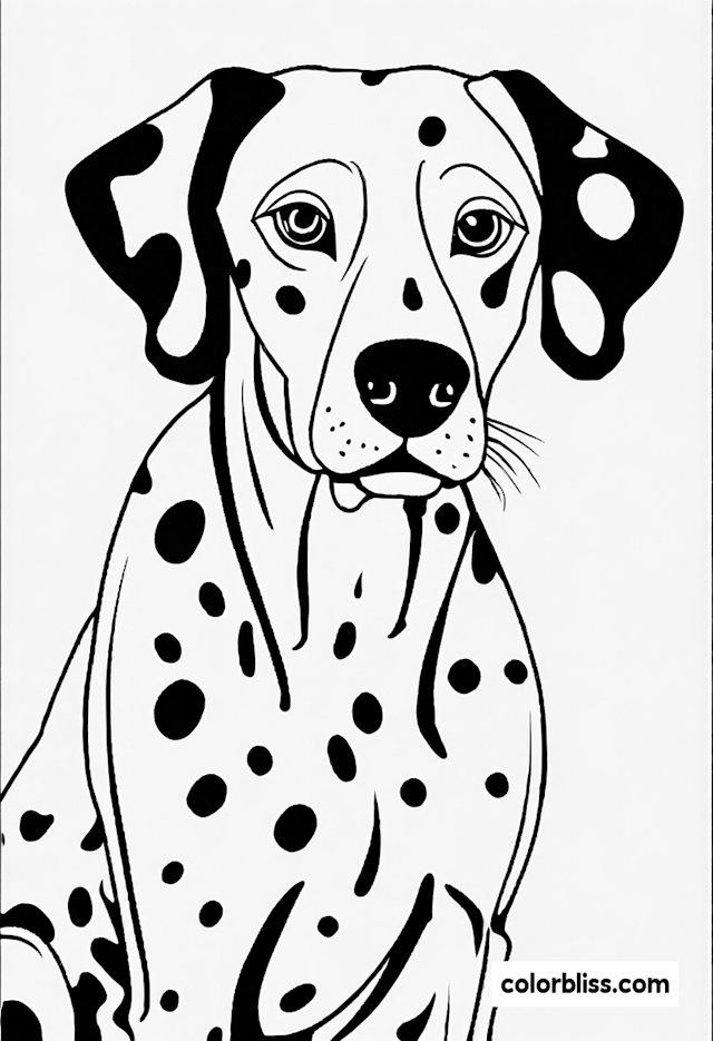 Dalmatian Dog Coloring Page