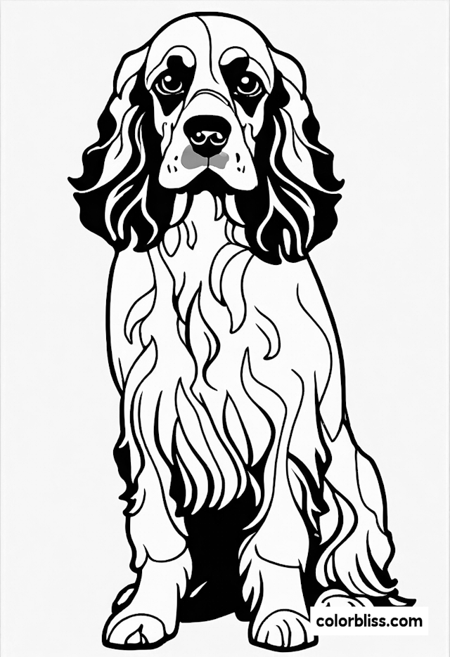 Cocker Spaniel Coloring Fun