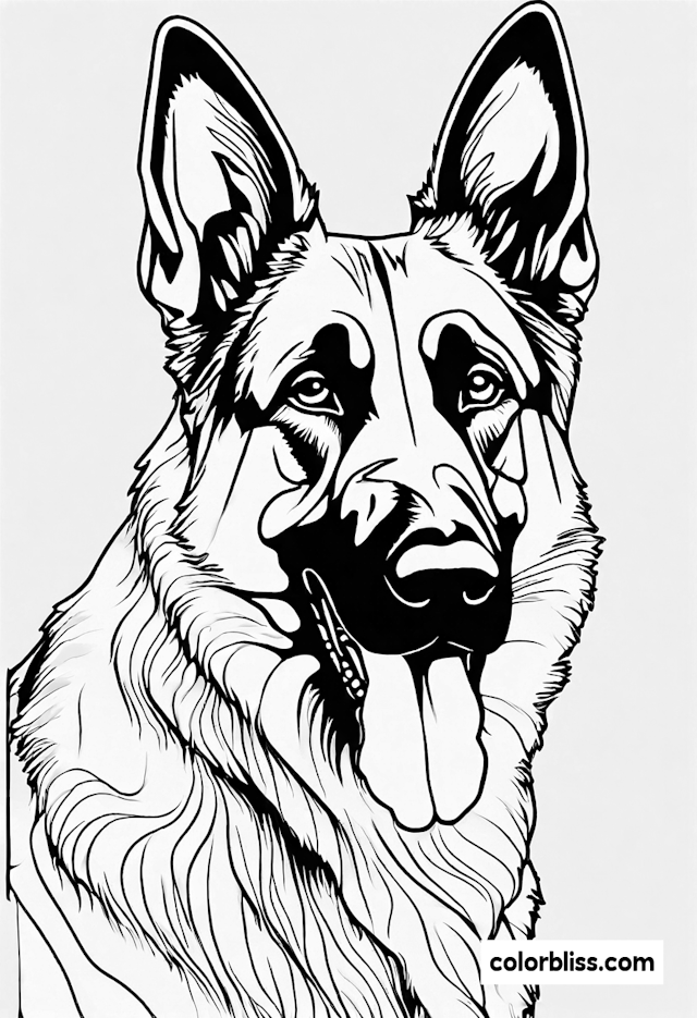 German Shepherd Coloring Page