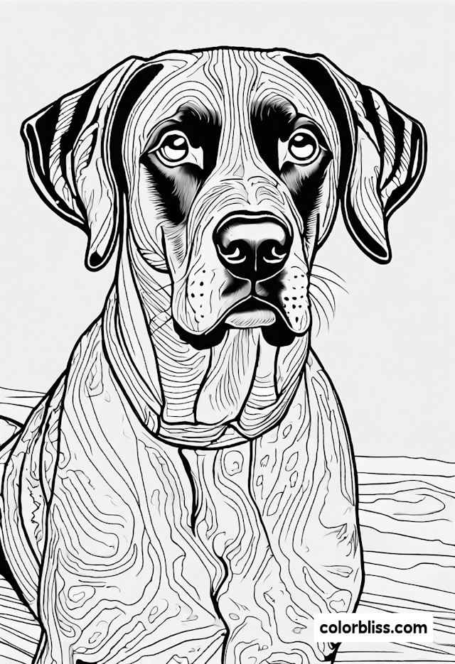 Loyal Canine Friend Coloring Page