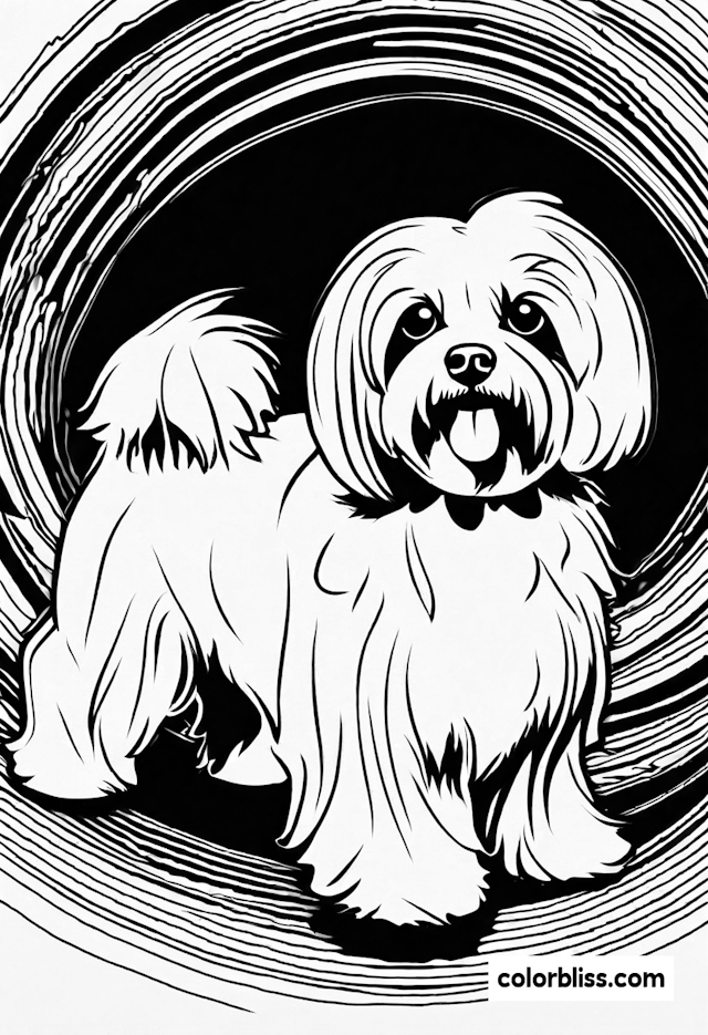 Playful Puppy Coloring Page