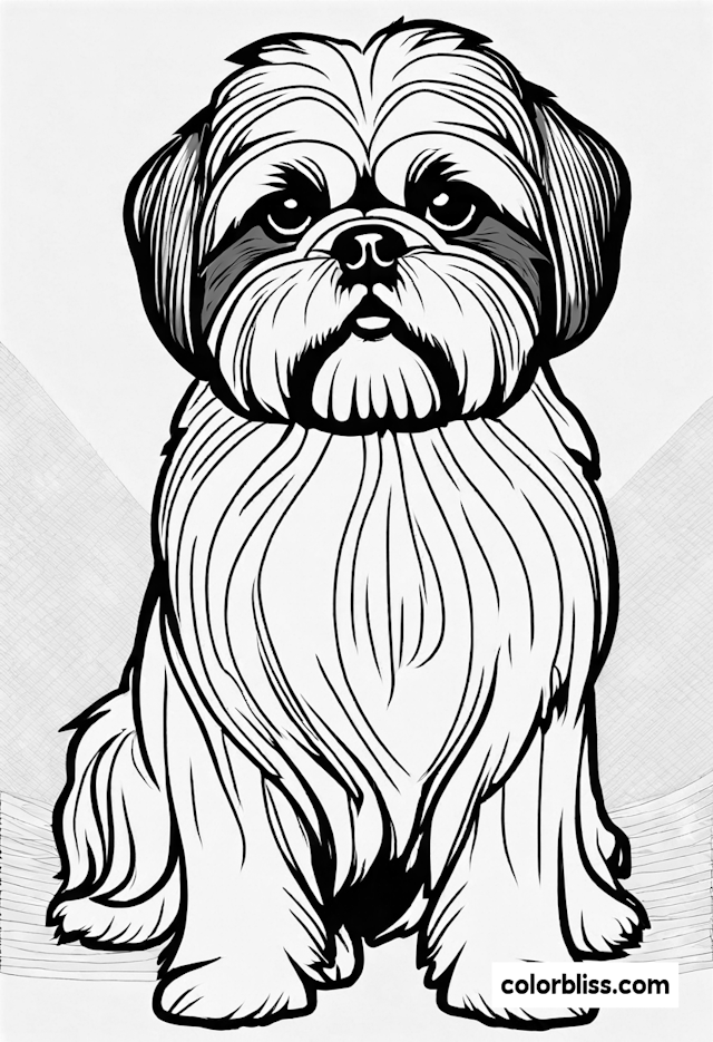 Shih Tzu Pup Coloring Fun