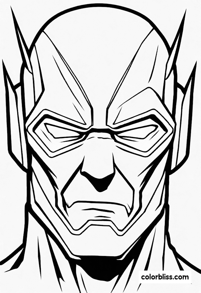 The Flash Masked Hero Coloring Page