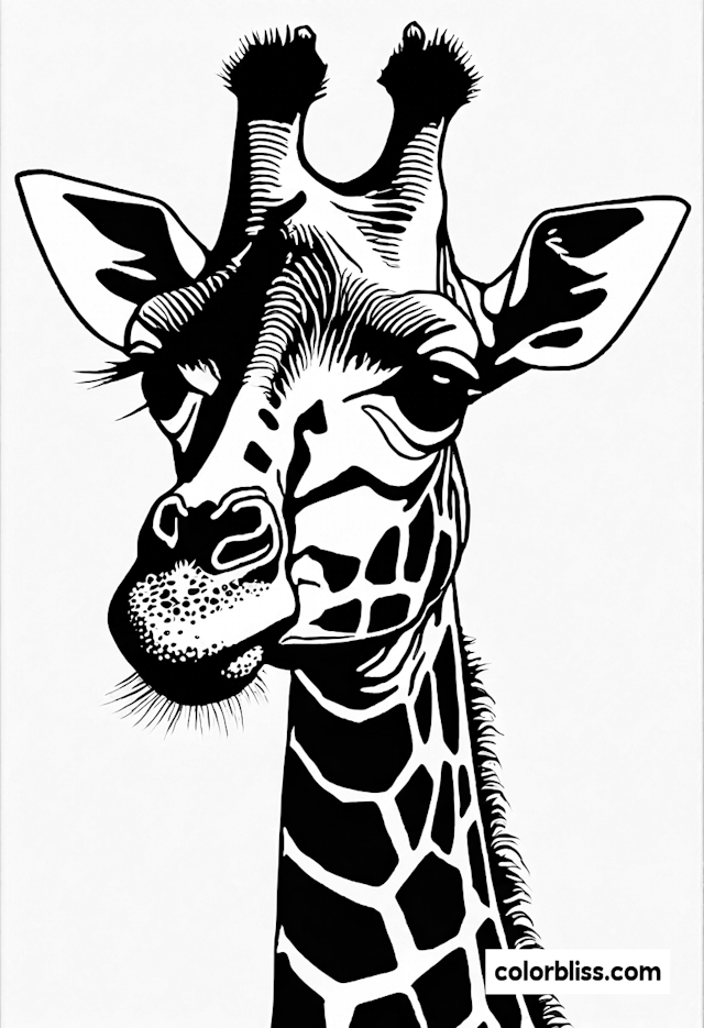 Giraffe Grace: A Wildlife Coloring Adventure