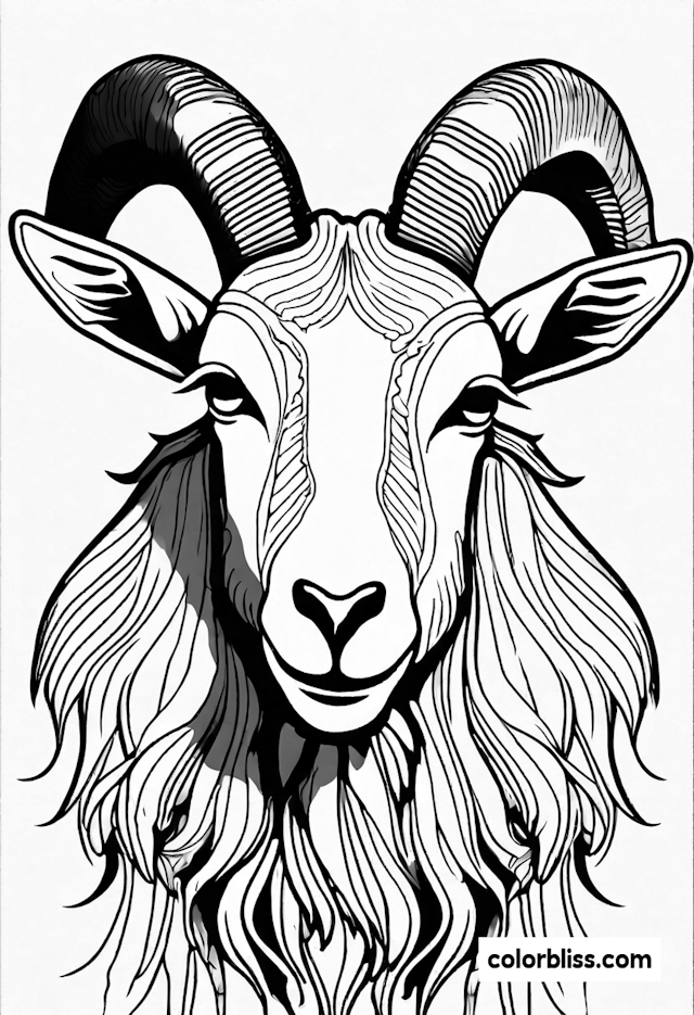 Majestic Ram Coloring Page