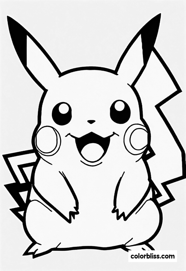 Pikachu's Electric Adventure Coloring Page | ColorBliss
