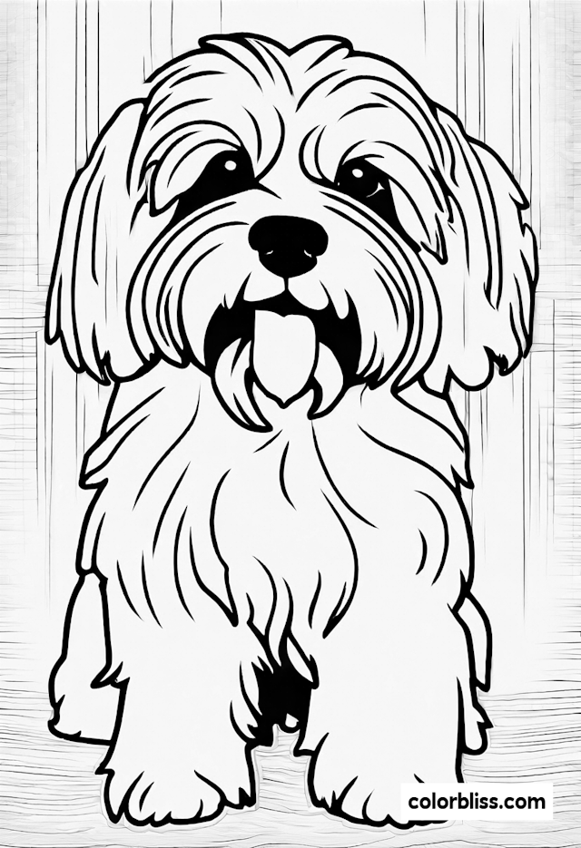 Adorable Shaggy Dog Coloring Page