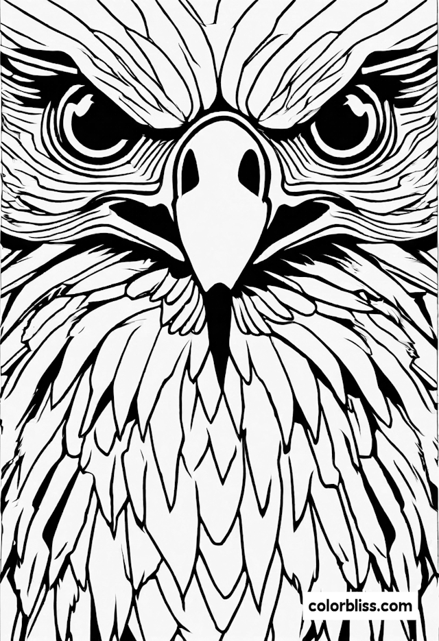 Eagle’s Fierce Gaze Coloring Page