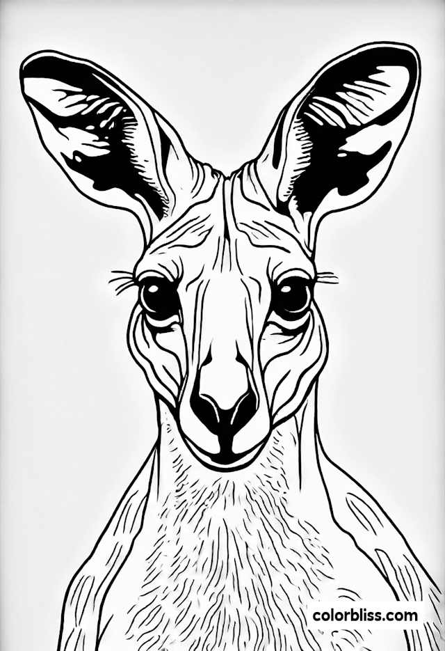 Kangaroo’s Day Out Coloring Page