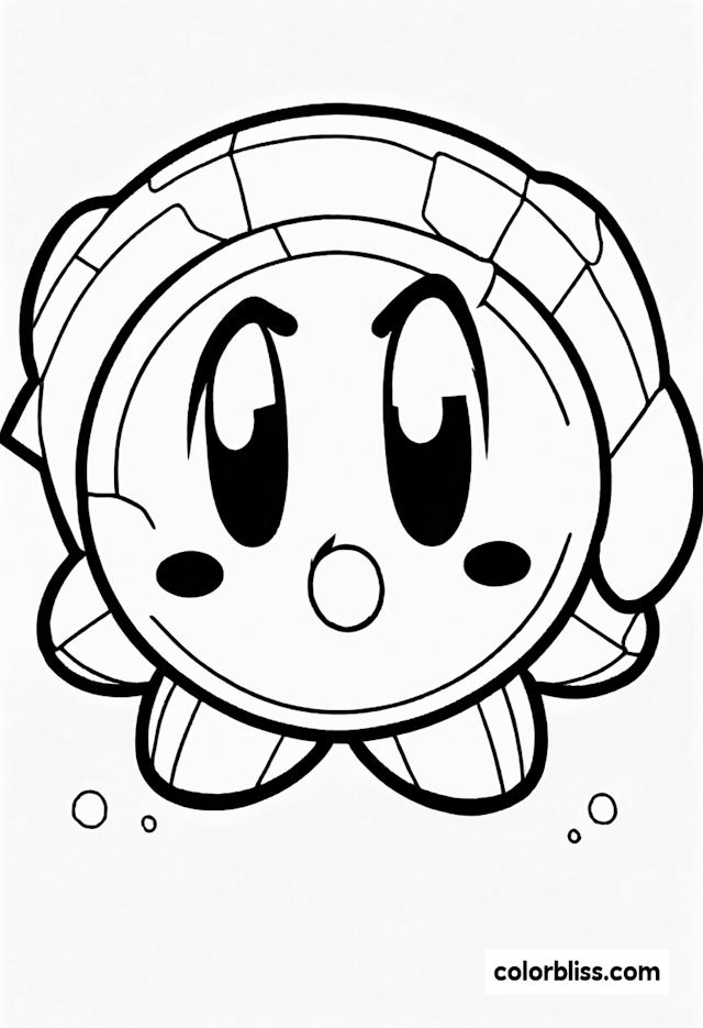 Waddle Dee Adventure Coloring Page