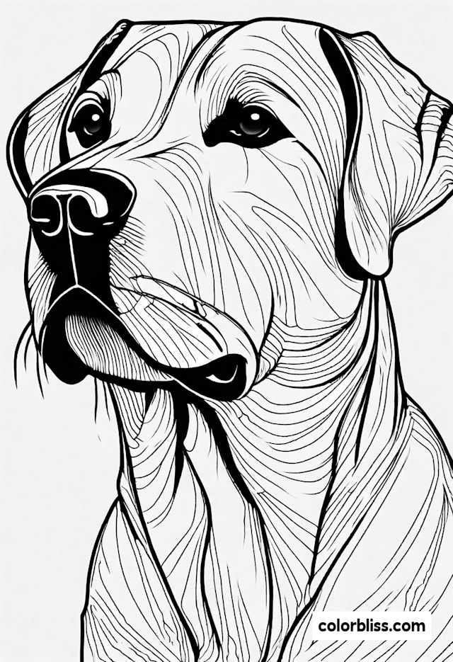 Majestic Labrador Coloring Page