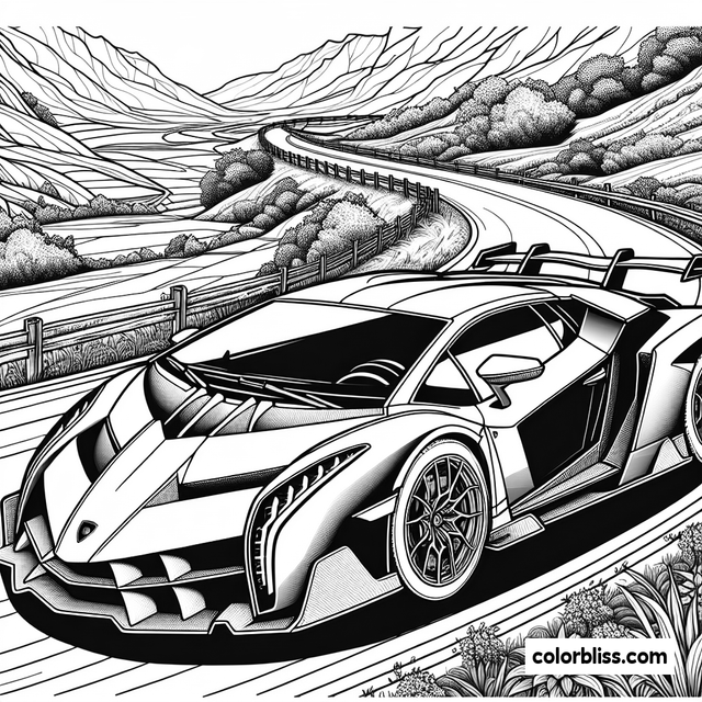 Lamborghini Coloring Pages  ColorBliss