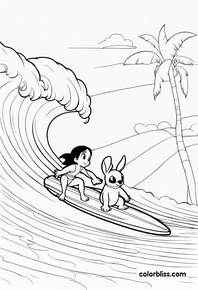 Lilo and Stitch Surfing Adventure