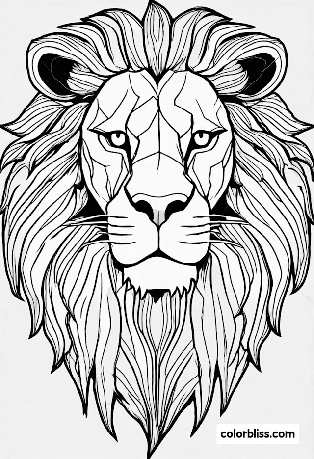 Majestic Lion Coloring Page