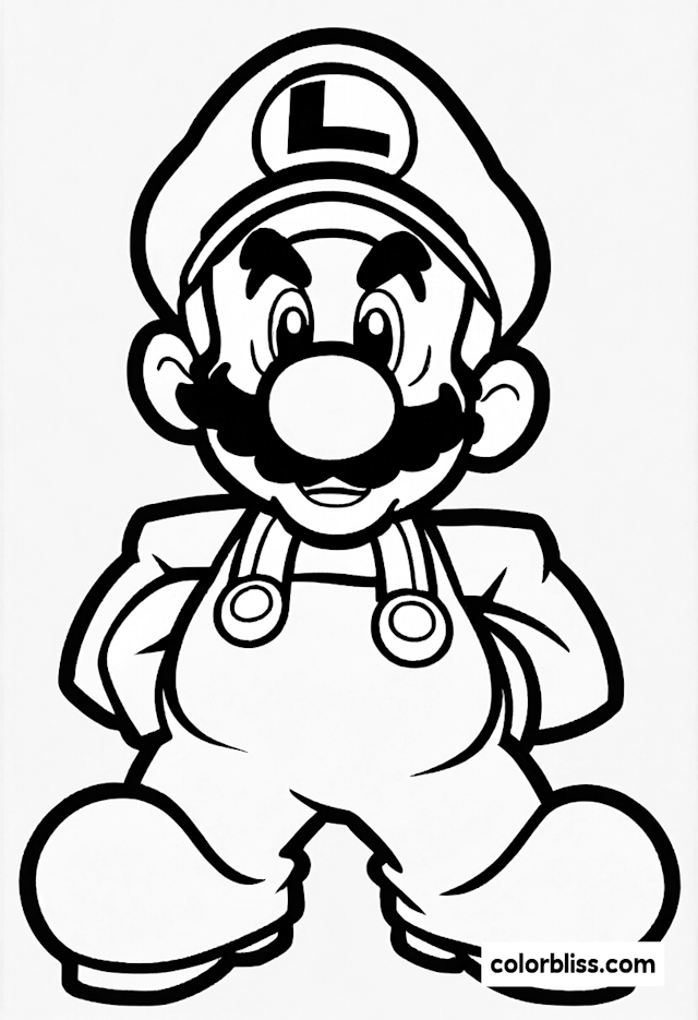 Luigi the Plumber – Coloring Fun!