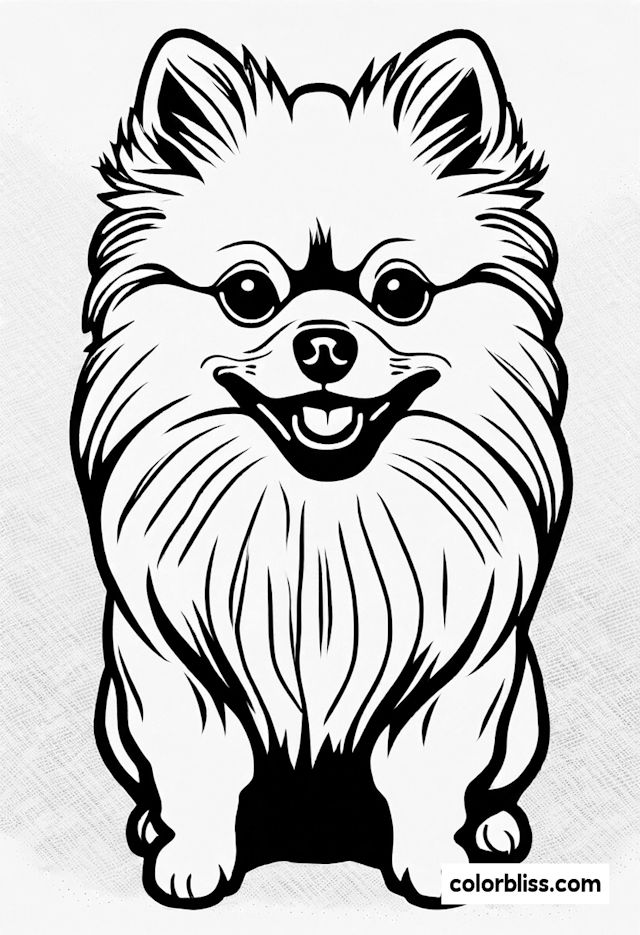 Pomeranian Pup Coloring Fun