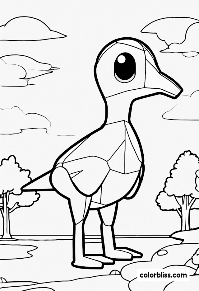 Birdie Adventure Coloring Page