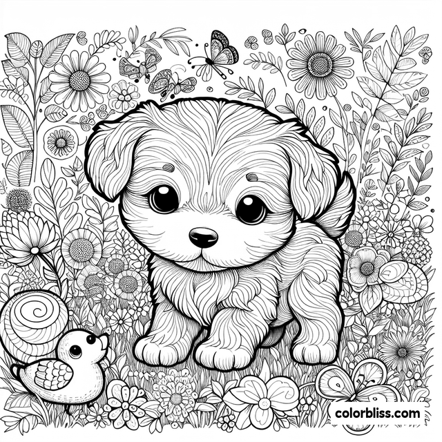 11 Puppy Coloring Pages ColorBliss